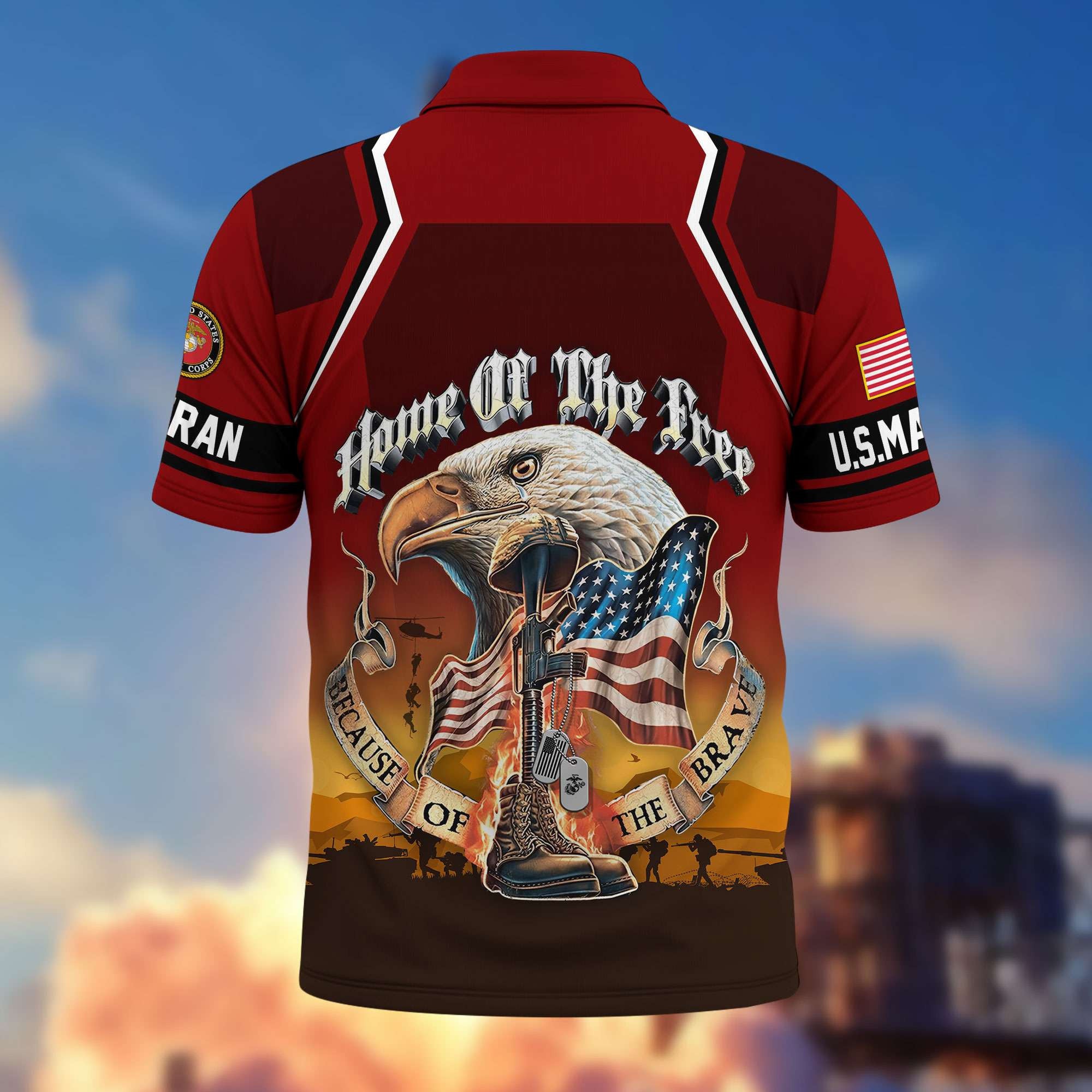 Premium US Veterans Polo Shirt, Gifts For US Veterans, Gifts On Memorial Day, Father's Day, Armed Forces Day, Veterans Day.