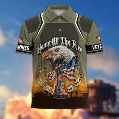 Premium US Veterans Polo Shirt, Gifts For US Veterans, Gifts On Memorial Day, Father's Day, Armed Forces Day, Veterans Day.
