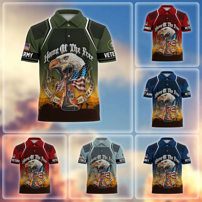 Premium US Veterans Polo Shirt, Gifts For US Veterans, Gifts On Memorial Day, Father's Day, Armed Forces Day, Veterans Day.