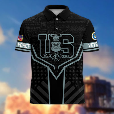 Premium US Veterans Polo Shirt, Gifts For US Veterans, Gifts On Memorial Day, Father's Day, Armed Forces Day, Veterans Day.