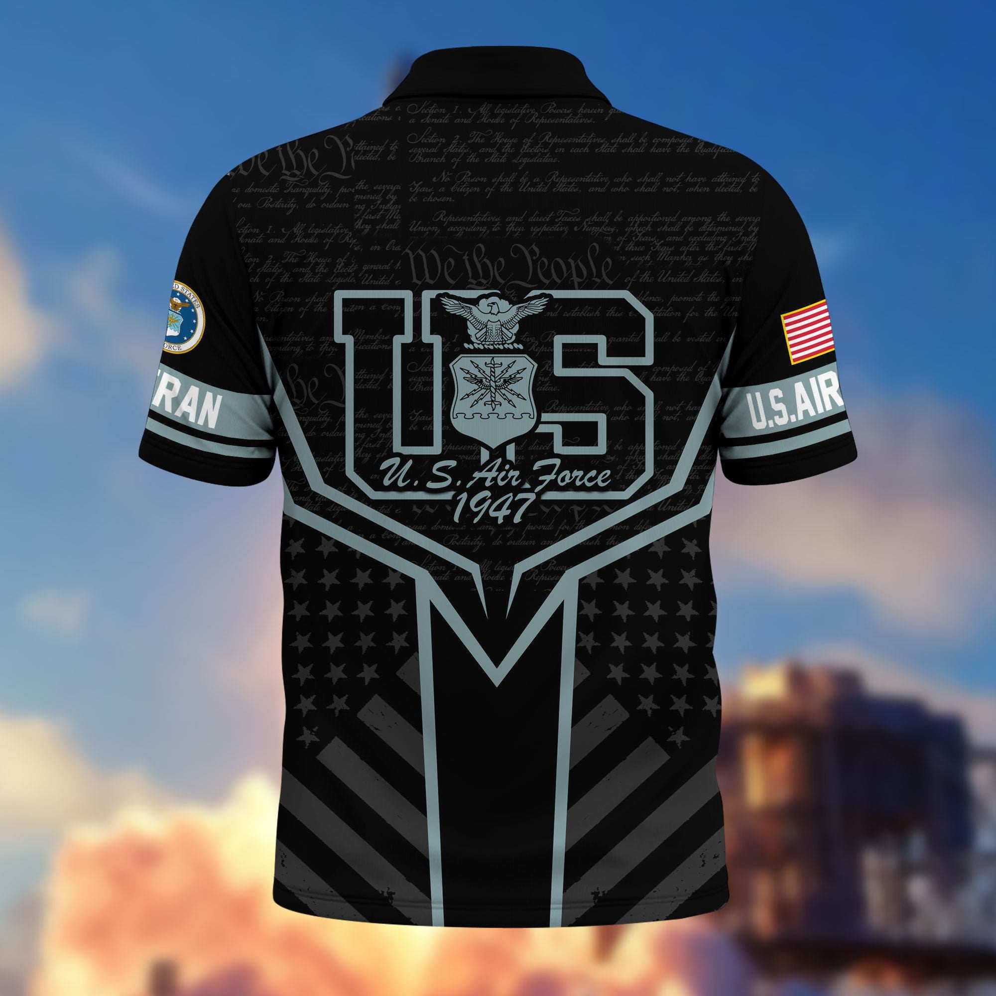 Premium US Veterans Polo Shirt, Gifts For US Veterans, Gifts On Memorial Day, Father's Day, Armed Forces Day, Veterans Day.