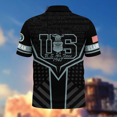 Premium US Veterans Polo Shirt, Gifts For US Veterans, Gifts On Memorial Day, Father's Day, Armed Forces Day, Veterans Day.