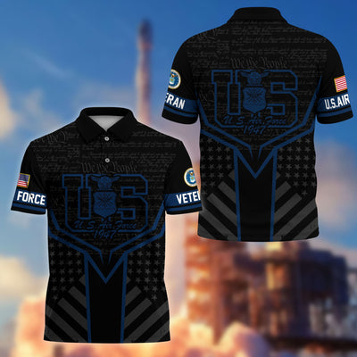 Premium US Veterans Polo Shirt, Gifts For US Veterans, Gifts On Memorial Day, Father's Day, Armed Forces Day, Veterans Day.
