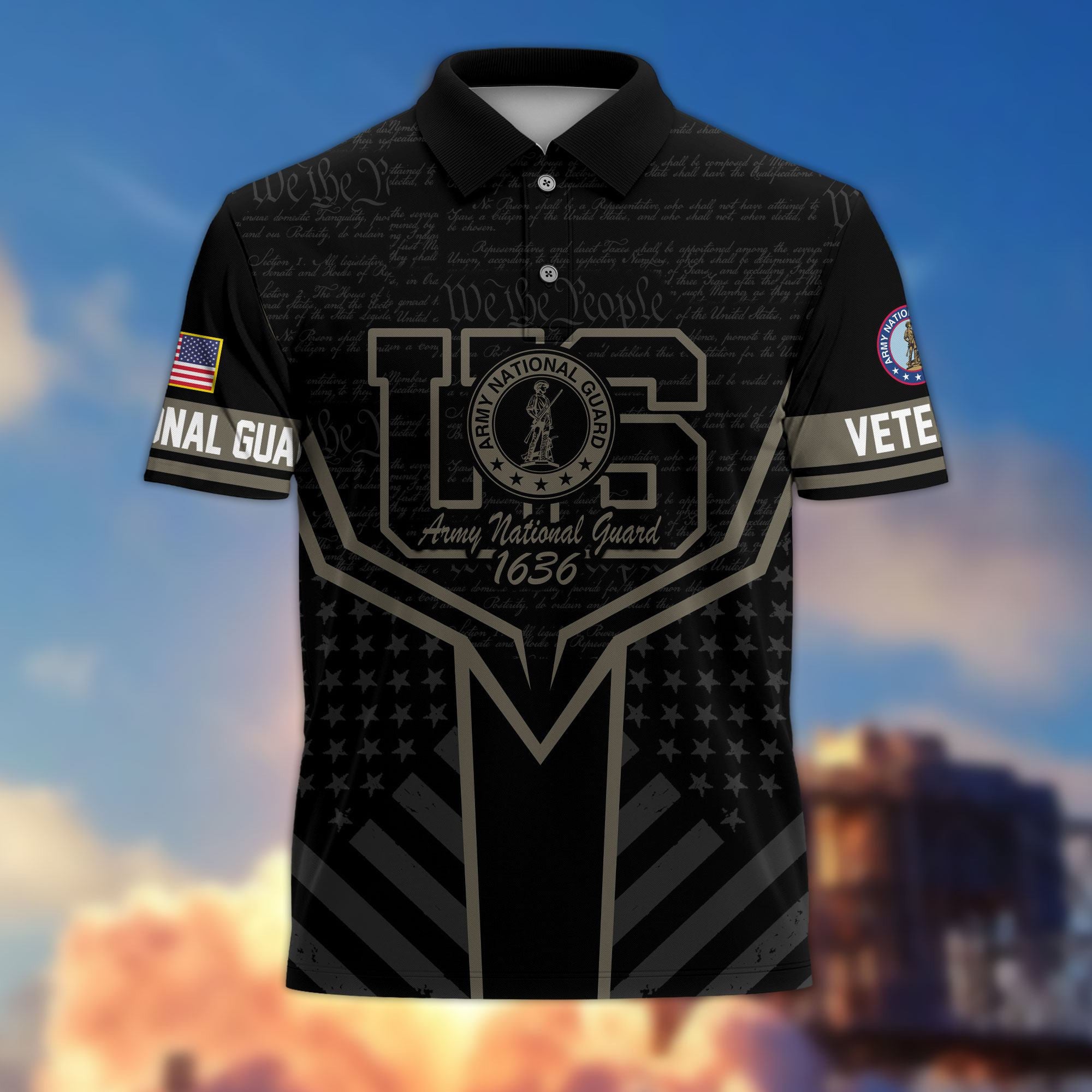 Premium US Veterans Polo Shirt, Gifts For US Veterans, Gifts On Memorial Day, Father's Day, Armed Forces Day, Veterans Day.