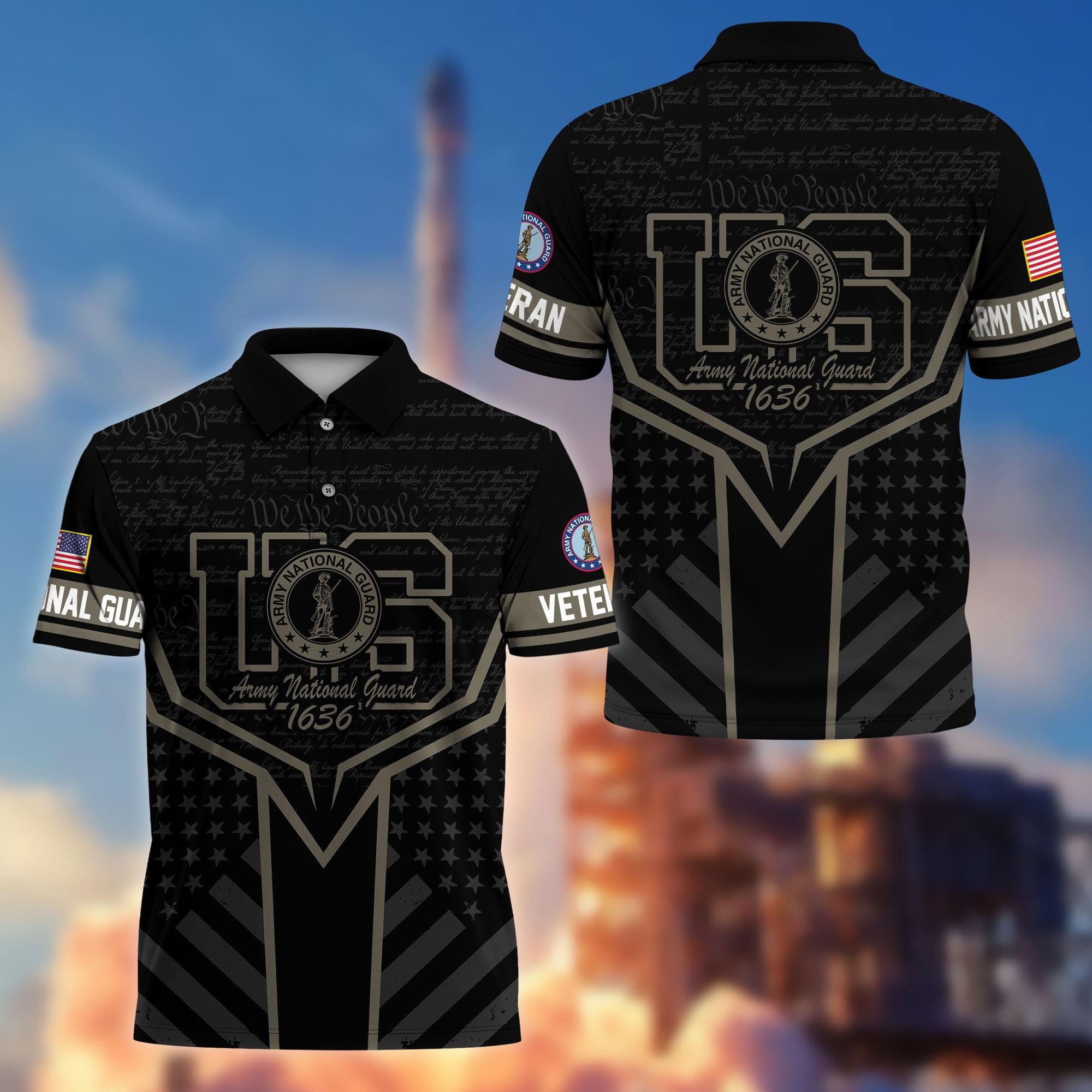 Premium US Veterans Polo Shirt, Gifts For US Veterans, Gifts On Memorial Day, Father's Day, Armed Forces Day, Veterans Day.
