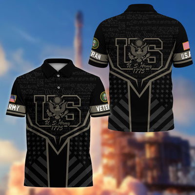 Premium US Veterans Polo Shirt, Gifts For US Veterans, Gifts On Memorial Day, Father's Day, Armed Forces Day, Veterans Day.