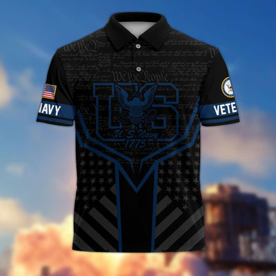 Premium US Veterans Polo Shirt, Gifts For US Veterans, Gifts On Memorial Day, Father's Day, Armed Forces Day, Veterans Day.