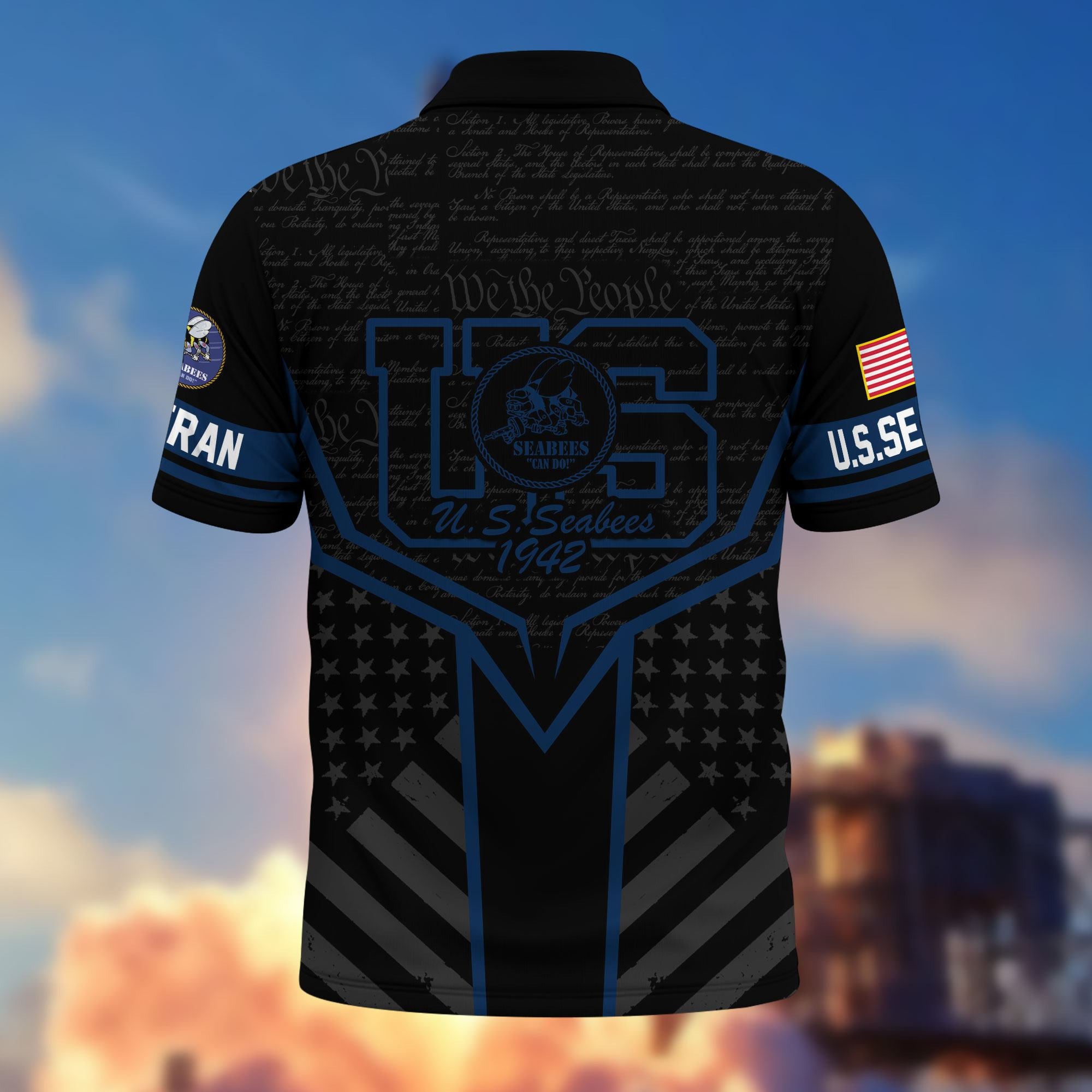 Premium US Veterans Polo Shirt, Gifts For US Veterans, Gifts On Memorial Day, Father's Day, Armed Forces Day, Veterans Day.