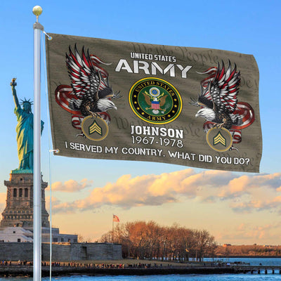 Premium Custom US Army Grommet Flag, Gifts For Army Veteran, Gifts For Dad, For Husband, Best Gifts On Father's Day, Armed Forces Day, Independence Day, Veterans Day.