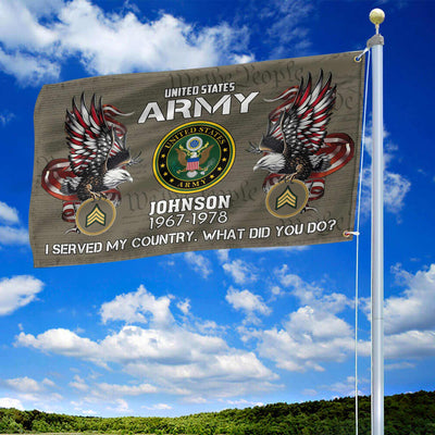 Premium Custom US Army Grommet Flag, Gifts For Army Veteran, Gifts For Dad, For Husband, Best Gifts On Father's Day, Armed Forces Day, Independence Day, Veterans Day.