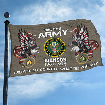 Premium Custom US Army Grommet Flag, Gifts For Army Veteran, Gifts For Dad, For Husband, Best Gifts On Father's Day, Armed Forces Day, Independence Day, Veterans Day.