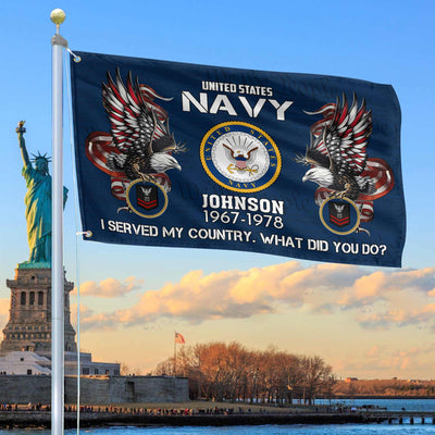 Premium Custom US Navy Grommet Flag, Gifts For Navy Veteran, Gifts For Dad, For Husband, Best Gifts On Father's Day, Armed Forces Day, Independence Day, Veterans Day.