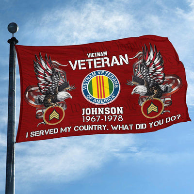 Premium Custom Vietnam Veteran Grommet Flag, Gifts For Vietnam Veteran, Gifts For Dad, For Husband, Best Gifts On Father's Day, Armed Forces Day, Independence Day, Veterans Day.