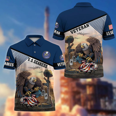 Premium US Veterans Polo Shirt, Gifts For US Veterans, Gifts On Memorial Day, Father's Day, Armed Forces Day, Veterans Day.