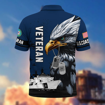 Premium US Veterans Polo Shirt, Gifts For US Veterans, Gifts On Memorial Day, Father's Day, Armed Forces Day, Veterans Day.