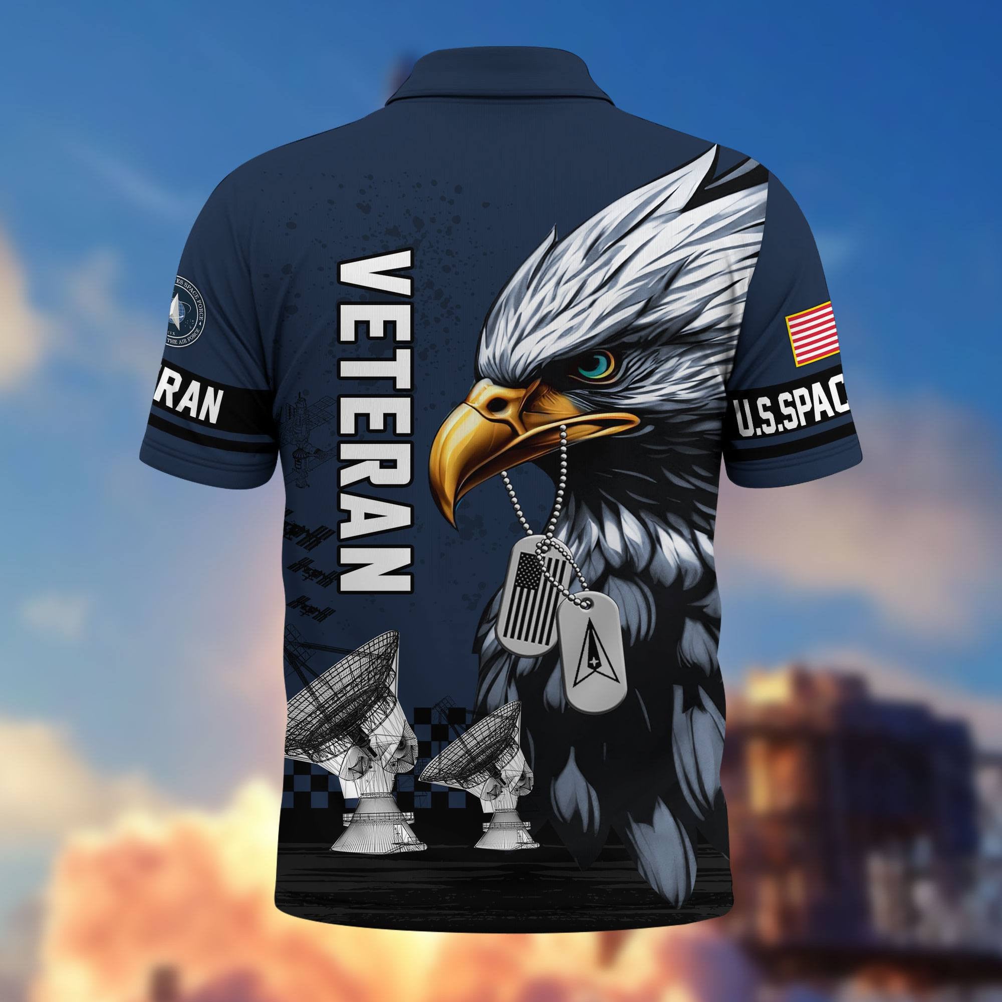 Premium US Veterans Polo Shirt, Gifts For US Veterans, Gifts On Memorial Day, Father's Day, Armed Forces Day, Veterans Day.