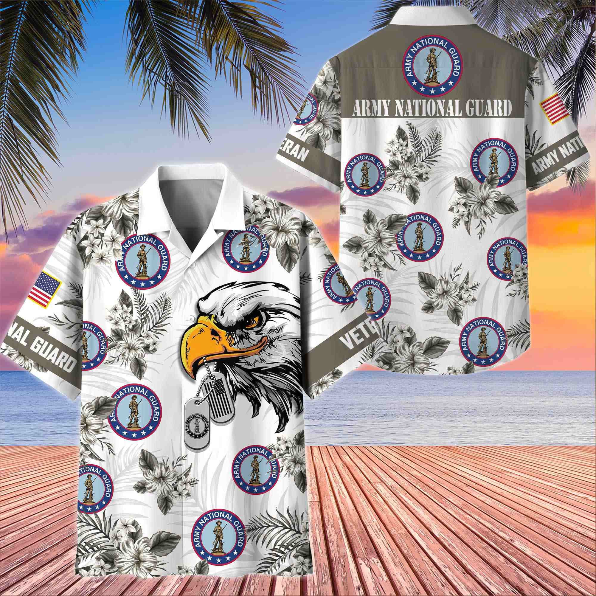 Premium US Veterans Hawaiian Shirt, Gifts For US Veterans, Gifts On Memorial Day, Father's Day, Armed Forces Day, Veterans Day.