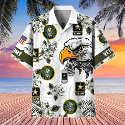 Premium US Veterans Hawaiian Shirt, Gifts For US Veterans, Gifts On Memorial Day, Father's Day, Armed Forces Day, Veterans Day.
