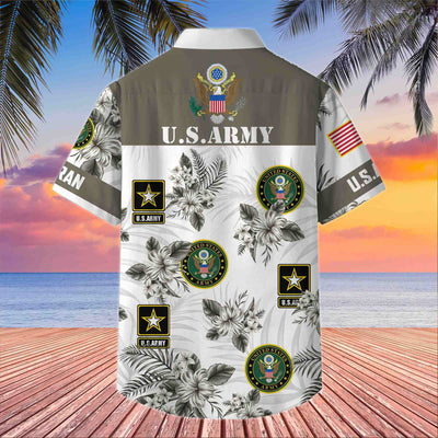 Premium US Veterans Hawaiian Shirt, Gifts For US Veterans, Gifts On Memorial Day, Father's Day, Armed Forces Day, Veterans Day.