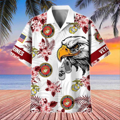 Premium US Veterans Hawaiian Shirt, Gifts For US Veterans, Gifts On Memorial Day, Father's Day, Armed Forces Day, Veterans Day.