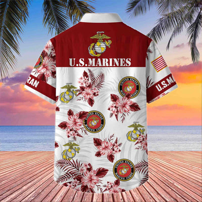 Premium US Veterans Hawaiian Shirt, Gifts For US Veterans, Gifts On Memorial Day, Father's Day, Armed Forces Day, Veterans Day.