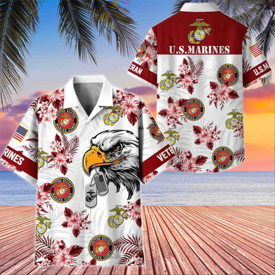 Premium US Veterans Hawaiian Shirt, Gifts For US Veterans, Gifts On Memorial Day, Father's Day, Armed Forces Day, Veterans Day.