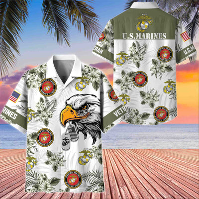 Premium US Veterans Hawaiian Shirt, Gifts For US Veterans, Gifts On Memorial Day, Father's Day, Armed Forces Day, Veterans Day.