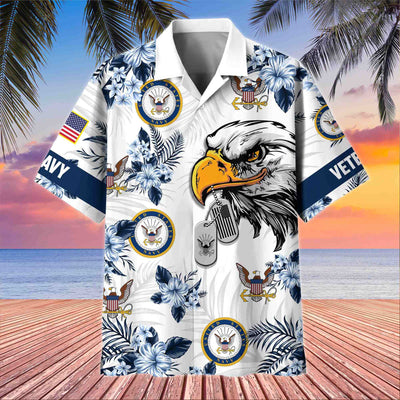 Premium US Veterans Hawaiian Shirt, Gifts For US Veterans, Gifts On Memorial Day, Father's Day, Armed Forces Day, Veterans Day.