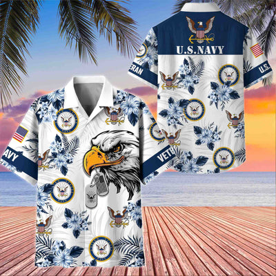 Premium US Veterans Hawaiian Shirt, Gifts For US Veterans, Gifts On Memorial Day, Father's Day, Armed Forces Day, Veterans Day.