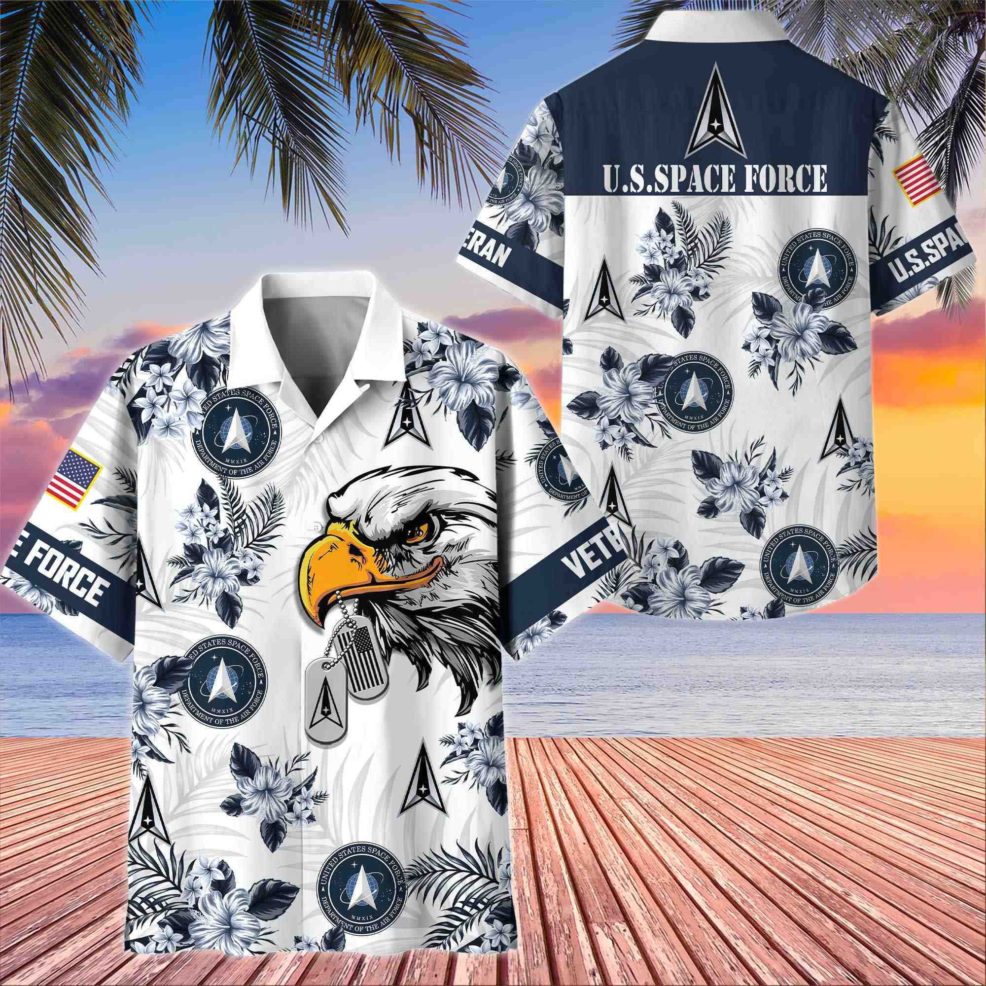 Premium US Veterans Hawaiian Shirt, Gifts For US Veterans, Gifts On Memorial Day, Father's Day, Armed Forces Day, Veterans Day.