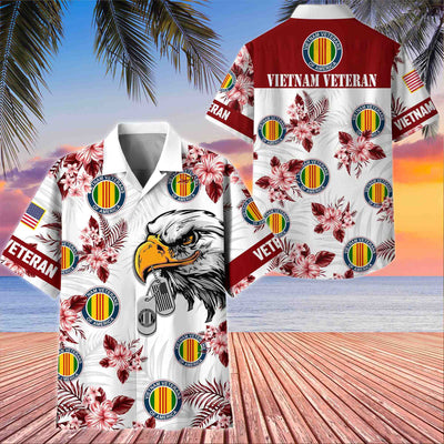 Premium US Veterans Hawaiian Shirt, Gifts For US Veterans, Gifts On Memorial Day, Father's Day, Armed Forces Day, Veterans Day.