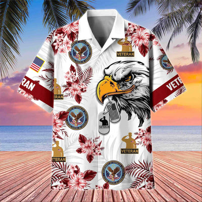 Premium US Veterans Hawaiian Shirt, Gifts For US Veterans, Gifts On Memorial Day, Father's Day, Armed Forces Day, Veterans Day.