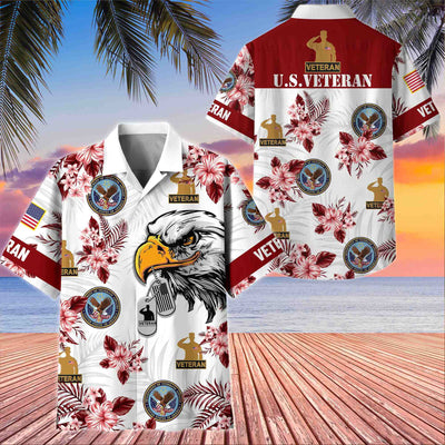 Premium US Veterans Hawaiian Shirt, Gifts For US Veterans, Gifts On Memorial Day, Father's Day, Armed Forces Day, Veterans Day.
