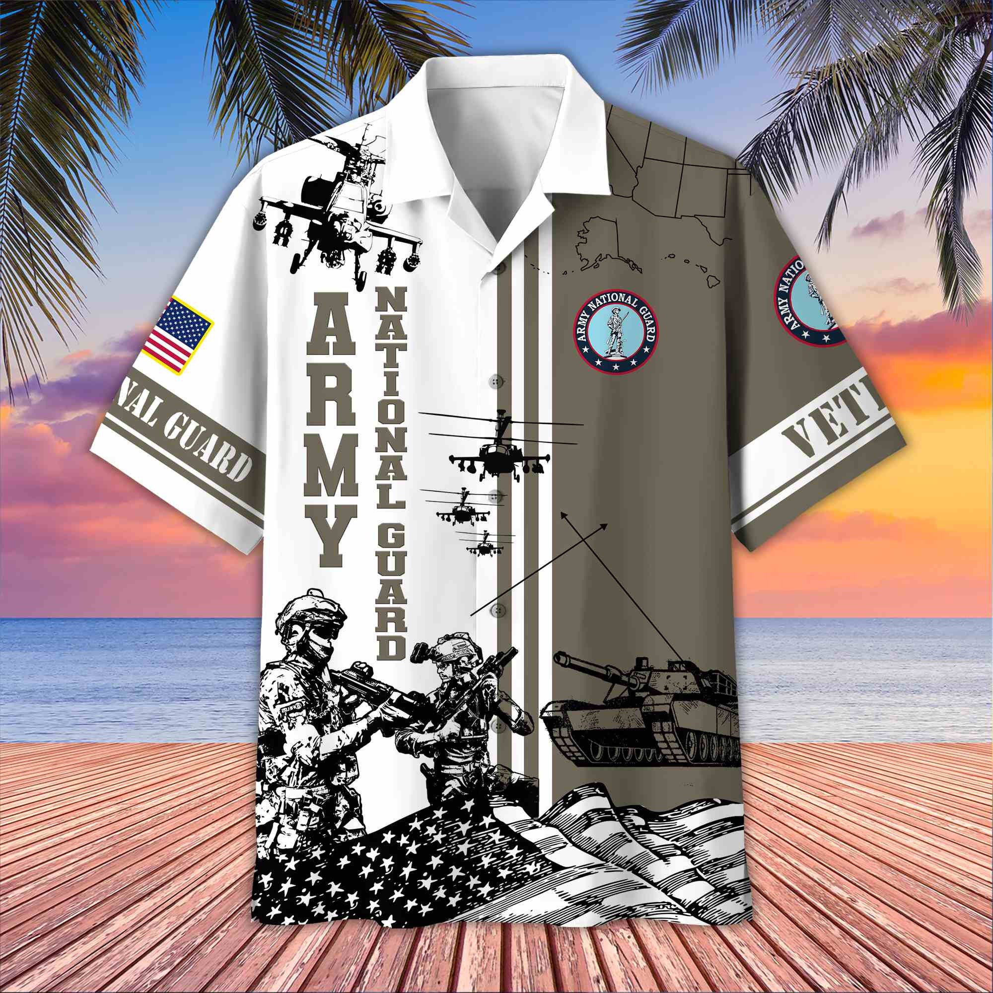 Premium US Veterans Hawaiian Shirt, Gifts For US Veterans, Gifts On Memorial Day, Father's Day, Armed Forces Day, Veterans Day.