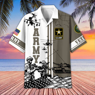 Premium US Veterans Hawaiian Shirt, Gifts For US Veterans, Gifts On Memorial Day, Father's Day, Armed Forces Day, Veterans Day.