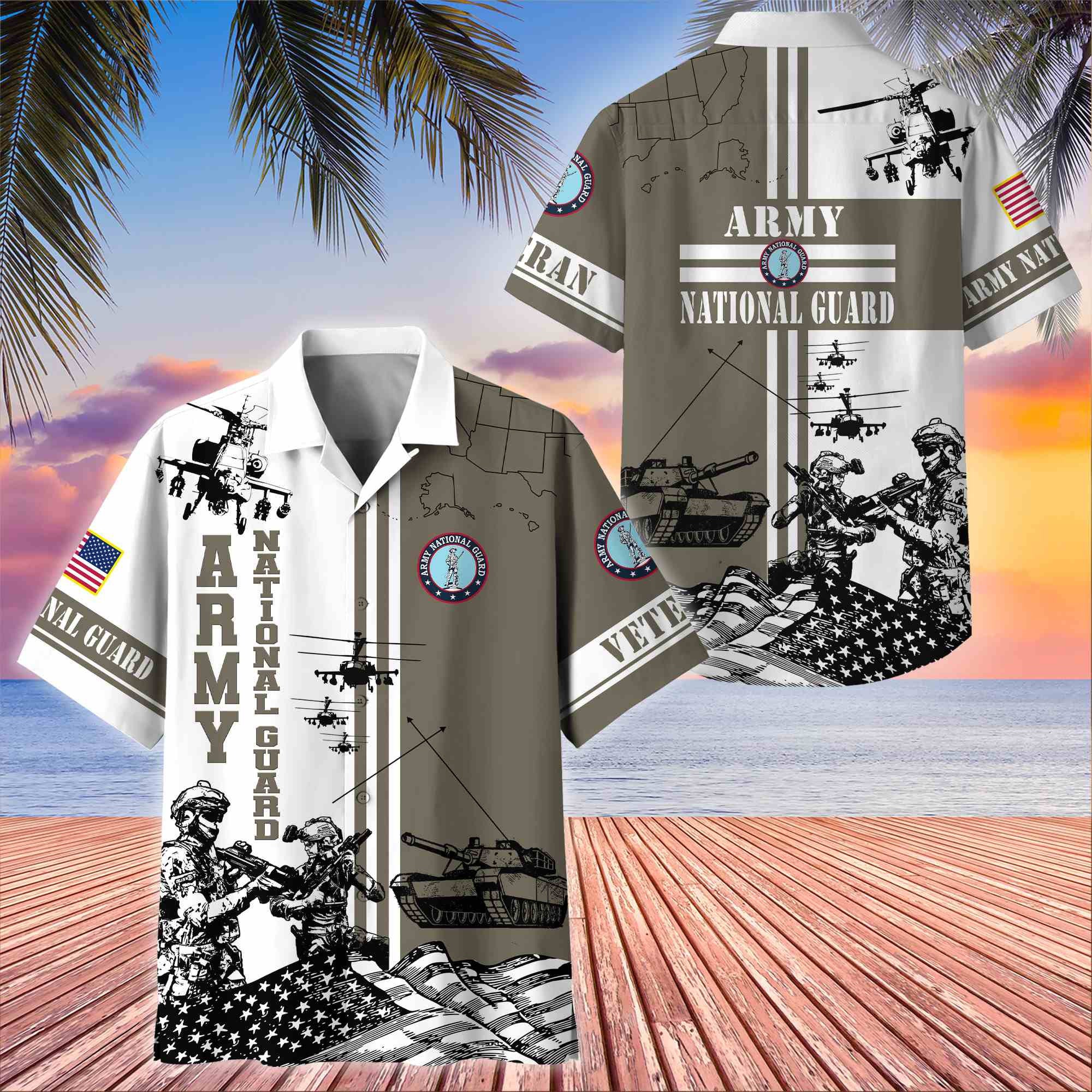 Premium US Veterans Hawaiian Shirt, Gifts For US Veterans, Gifts On Memorial Day, Father's Day, Armed Forces Day, Veterans Day.