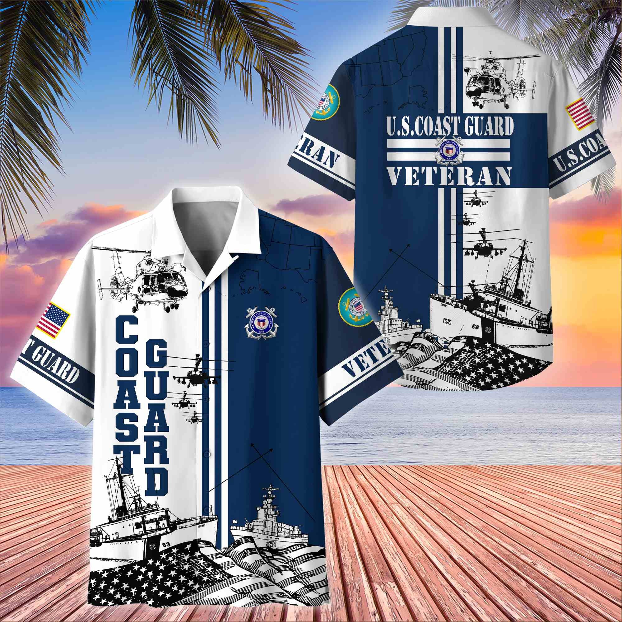 Premium US Veterans Hawaiian Shirt, Gifts For US Veterans, Gifts On Memorial Day, Father's Day, Armed Forces Day, Veterans Day.