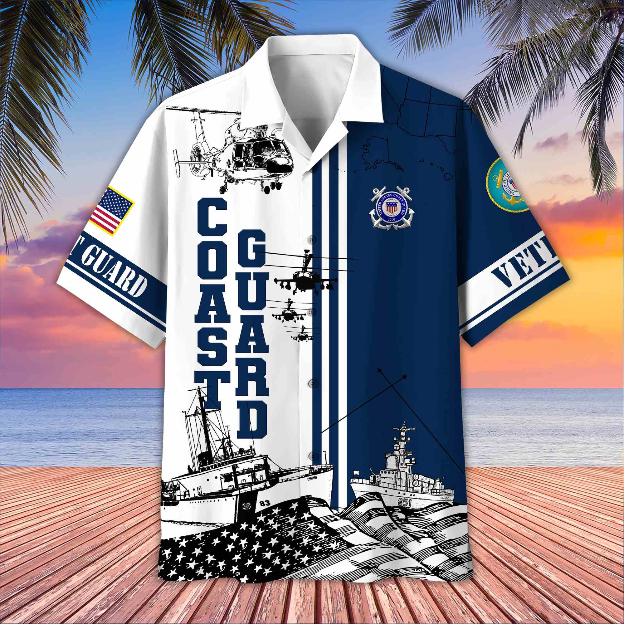 Premium US Veterans Hawaiian Shirt, Gifts For US Veterans, Gifts On Memorial Day, Father's Day, Armed Forces Day, Veterans Day.