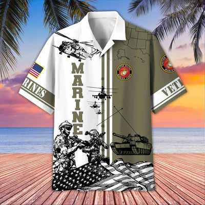 Premium US Veterans Hawaiian Shirt, Gifts For US Veterans, Gifts On Memorial Day, Father's Day, Armed Forces Day, Veterans Day.