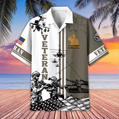 Premium US Veterans Hawaiian Shirt, Gifts For US Veterans, Gifts On Memorial Day, Father's Day, Armed Forces Day, Veterans Day.