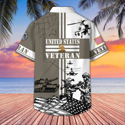 Premium US Veterans Hawaiian Shirt, Gifts For US Veterans, Gifts On Memorial Day, Father's Day, Armed Forces Day, Veterans Day.