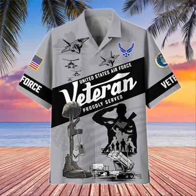 Premium US Veterans Hawaiian Shirt, Gifts For US Veterans, Gifts On Memorial Day, Father's Day, Armed Forces Day, Veterans Day.