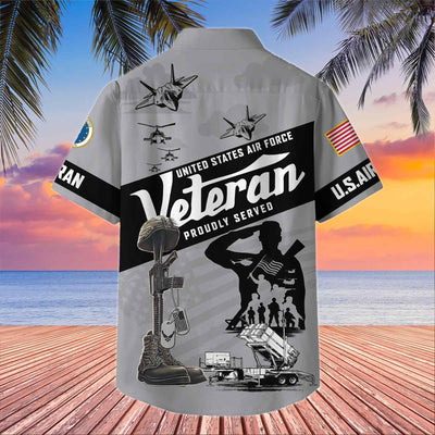 Premium US Veterans Hawaiian Shirt, Gifts For US Veterans, Gifts On Memorial Day, Father's Day, Armed Forces Day, Veterans Day.