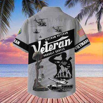 Premium US Veterans Hawaiian Shirt, Gifts For US Veterans, Gifts On Memorial Day, Father's Day, Armed Forces Day, Veterans Day.