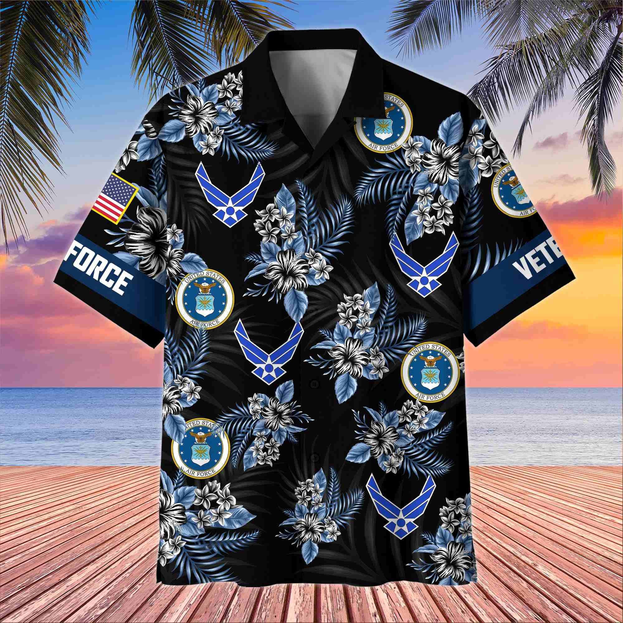 Premium US Veterans Hawaiian Shirt, Gifts For US Veterans, Gifts On Memorial Day, Father's Day, Armed Forces Day, Veterans Day.