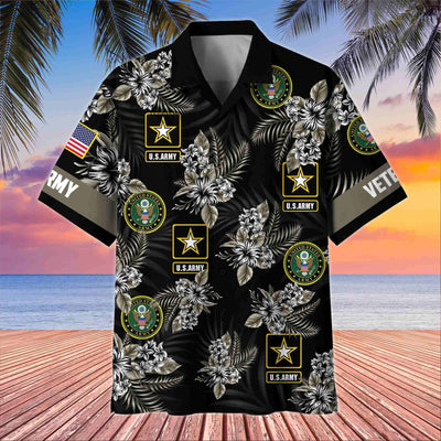 Premium US Veterans Hawaiian Shirt, Gifts For US Veterans, Gifts On Memorial Day, Father's Day, Armed Forces Day, Veterans Day.