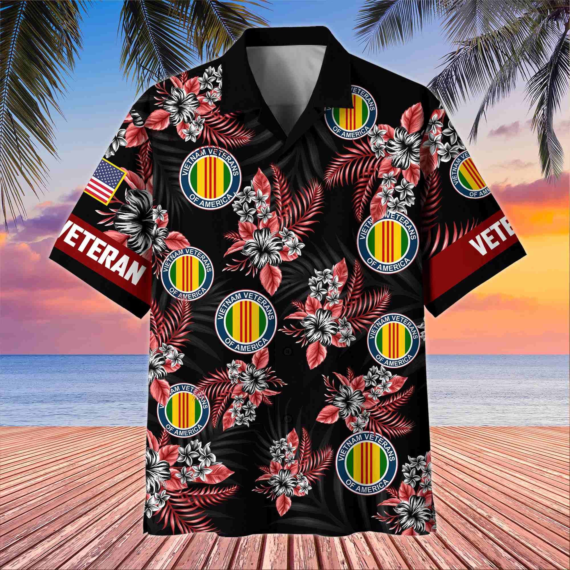 Premium US Veterans Hawaiian Shirt, Gifts For US Veterans, Gifts On Memorial Day, Father's Day, Armed Forces Day, Veterans Day.