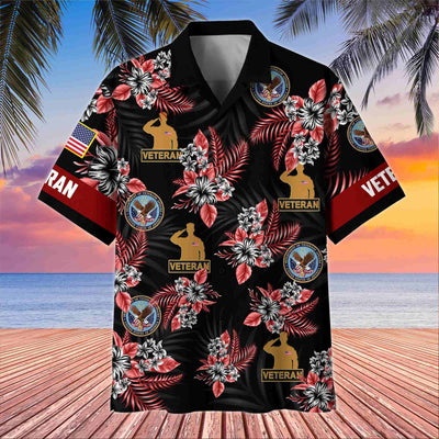 Premium US Veterans Hawaiian Shirt, Gifts For US Veterans, Gifts On Memorial Day, Father's Day, Armed Forces Day, Veterans Day.