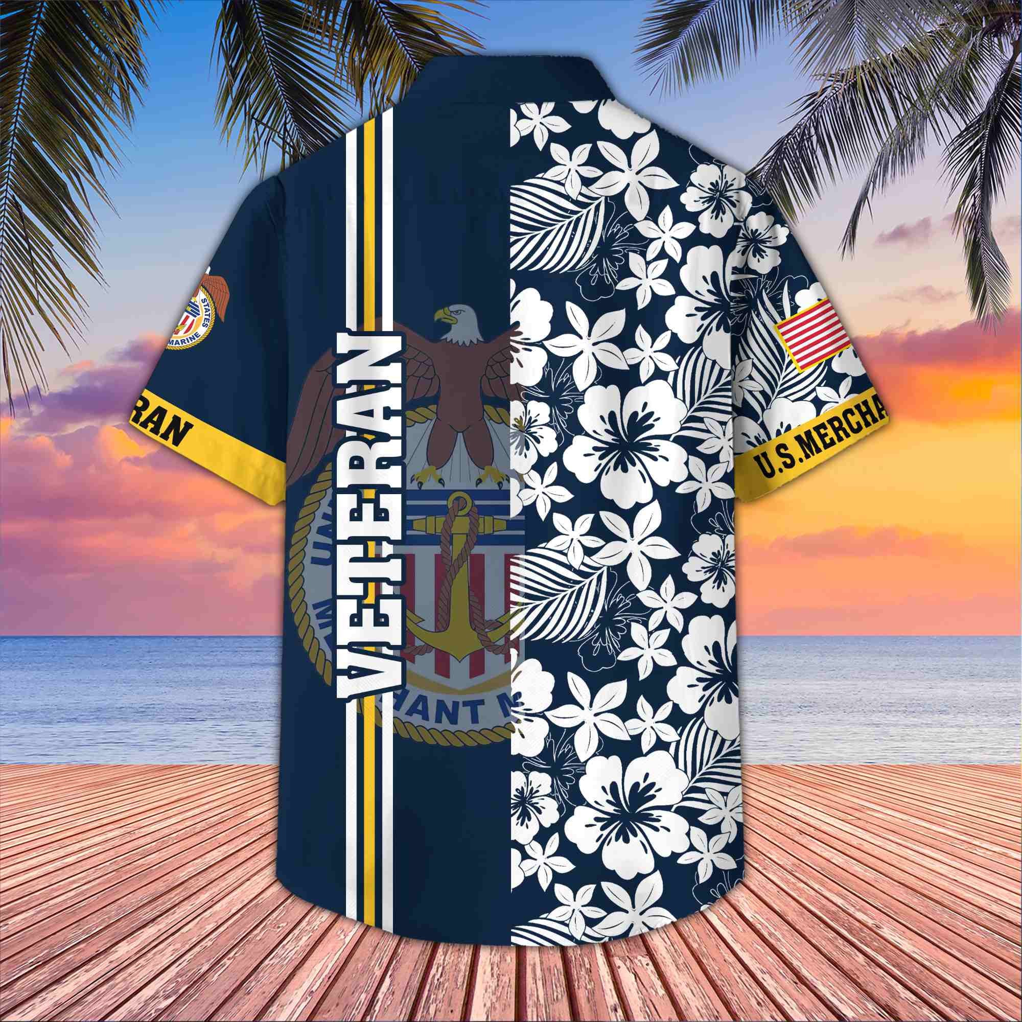 Premium US Merchant Marine Hawaiian Shirt