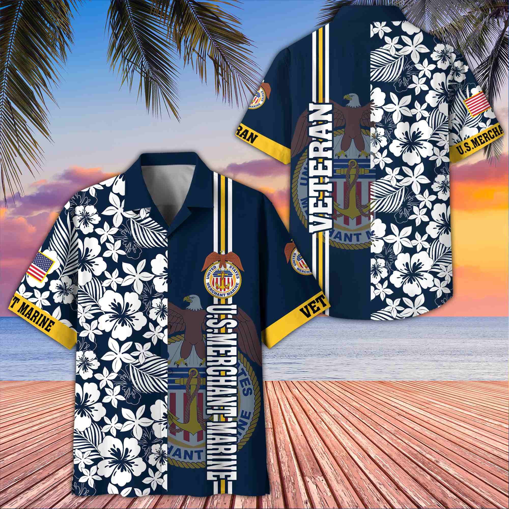 Premium US Merchant Marine Hawaiian Shirt